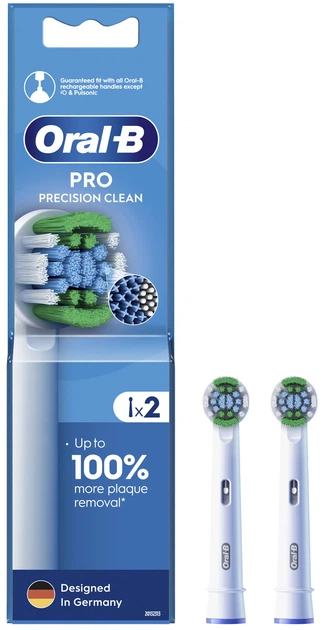 Насадки для електричної зубної щітки Oral-B Pro Precision Clean, 2 шт білі