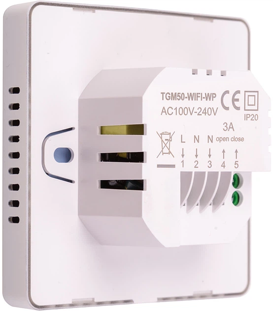 Програмований термостат опалення Beok Controls для керування котлом Wi-Fi 16 A 230 В Білий (HT260003) - зображення 3