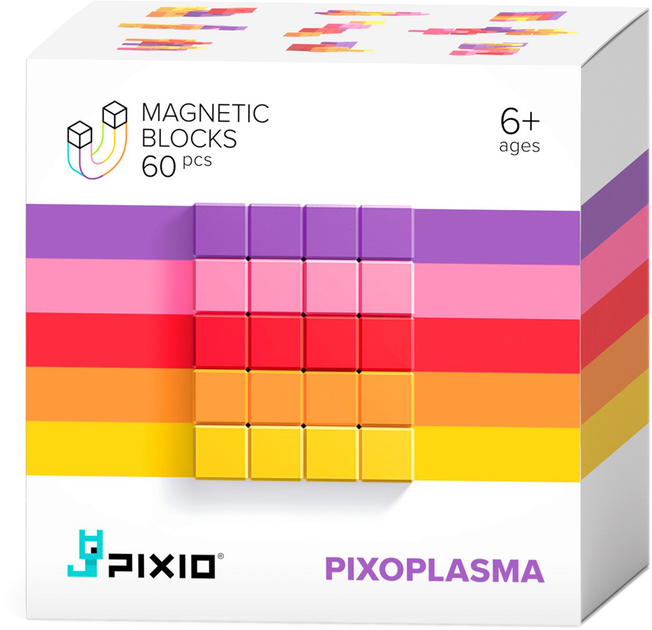 Klocki magnetyczne Pixio Pixoplasma 60 elementów (4897105240488) - obraz 1