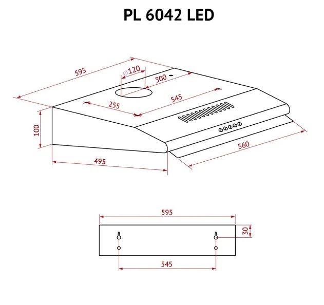 Витяжка пласка Perfelli PL 6042 I LED - изображение 11