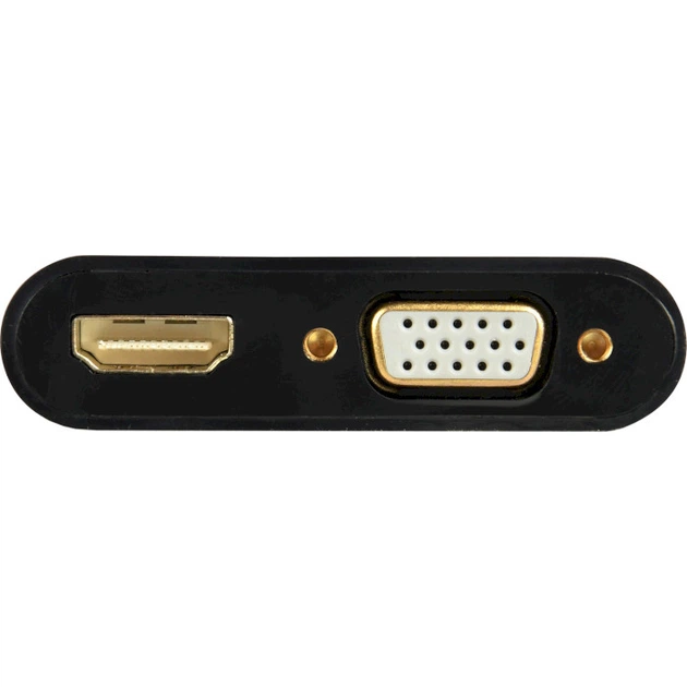 Адаптер-перехідник HDMI на HDMI/VGA+Аудіо 3.5 (A-HDMIM-HDMIFVGAF-01) - Фото 2 Адаптер-перехідник HDMI на HDMI/VGA+Аудіо 3.5 (A-HDMIM-HDMIFVGAF-01) - зображення 2