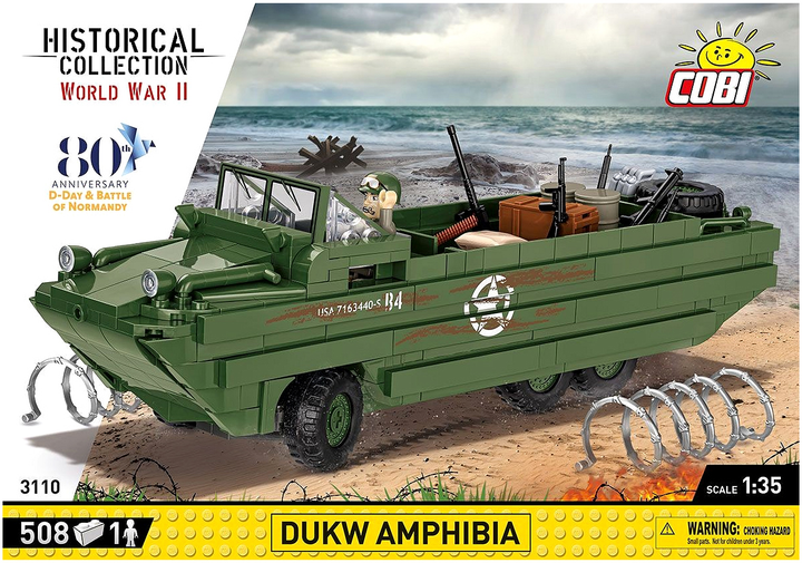 Klocki konstrukcyjne Cobi Historical Collection Dukw Amphibia 508 elementów (5902251031107) - obraz 1