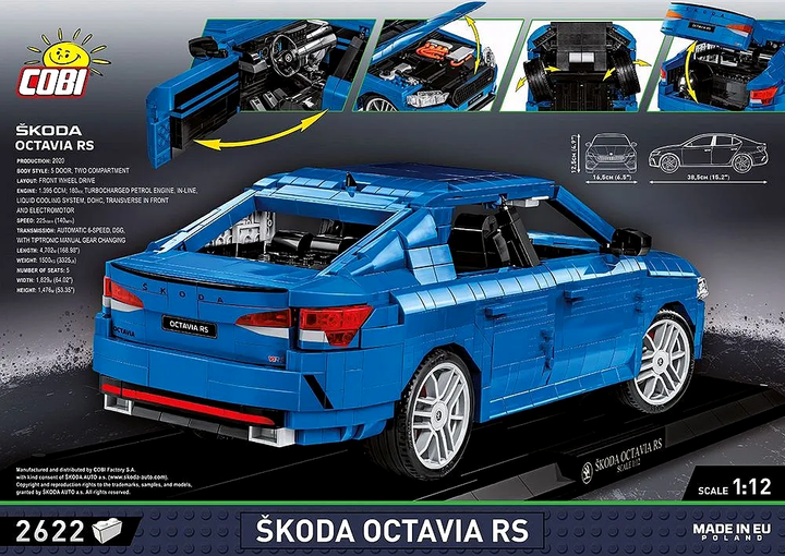 Klocki konstrukcyjne Cobi Executive Edition Skoda Octavia RS 2622 elementy (5902251243425) - obraz 2