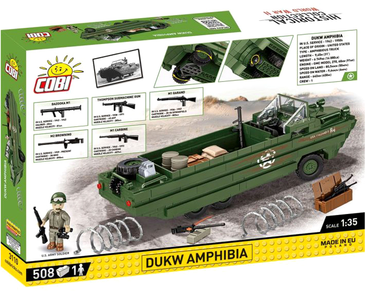 Klocki konstrukcyjne Cobi Historical Collection Dukw Amphibia 508 elementów (5902251031107) - obraz 2