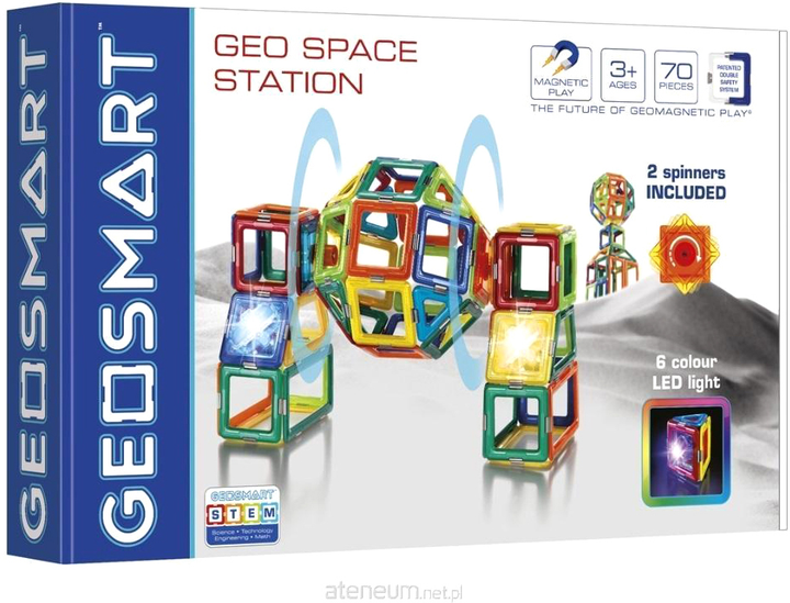 Конструктор магнітний IUVI Games Geo Smart Space Station 70 деталей (5414301249979) - зображення 1