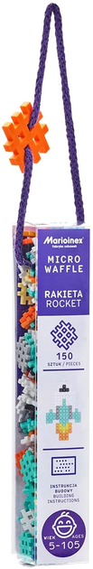 Klocki konstrukcyjne Marioinex Micro Waffle Rakieta 150 elementów (5903033903469) - obraz 1