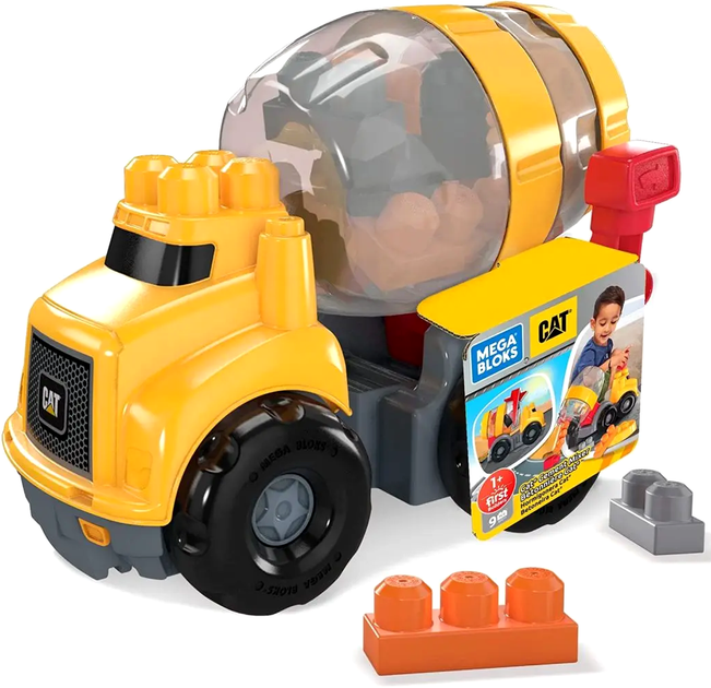 Klocki konstrukcyjne Mattel Mega Bloks Cat Betoniarka 8 elementów (0887961761016) - obraz 1