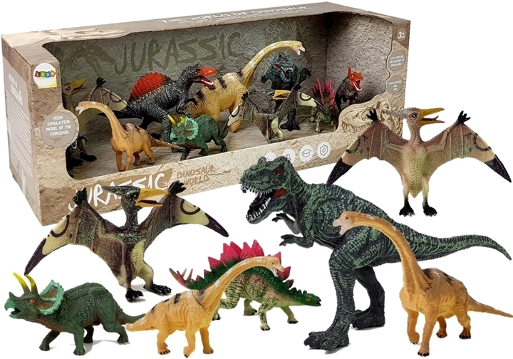 Zestaw figurek Leantoys Dinozaury 10 szt (5904665998380) - obraz 1