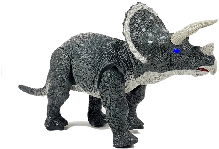 Figurka LEAN Toys Triceratops Szary 34 cm (5907625580700) - obraz 4