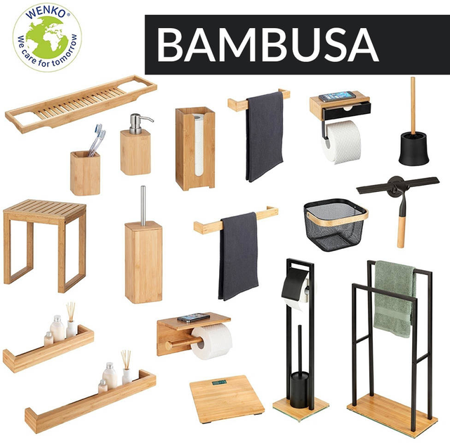Тримач для туалетного паперу Wenko Bamboo з шухлядою (4008838336670) - зображення 8