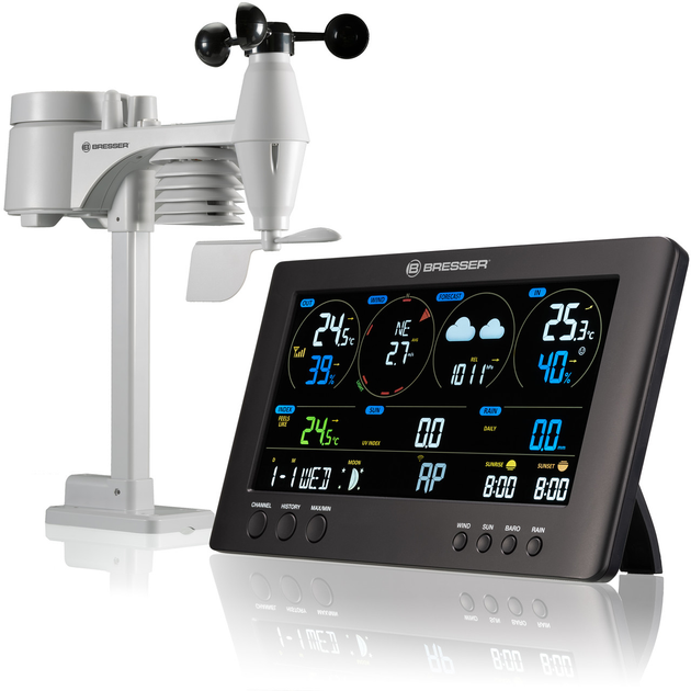 Метеостанция домашняя Bresser WIFI ClearView Weather Center 7-in-1 Sensor (7002586) - изображение 1