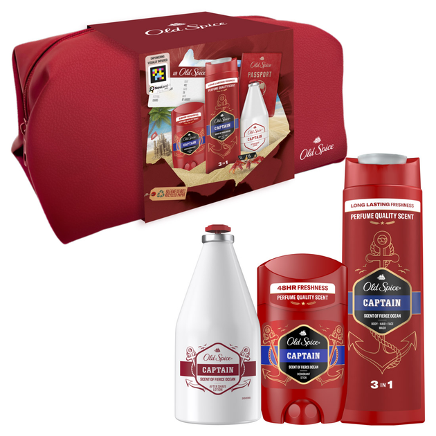Подарочный набор Old Spice Traveller Captain: Гель для душа 3-в-1 250 ...