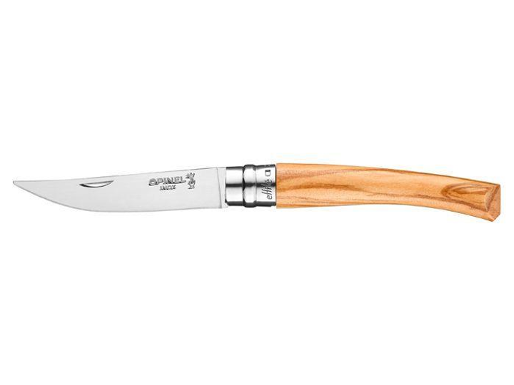 Філейний ніж 80мм, оливкове дерево Opinel Slim Olive Mirror Blade 08 002563 - изображение 1