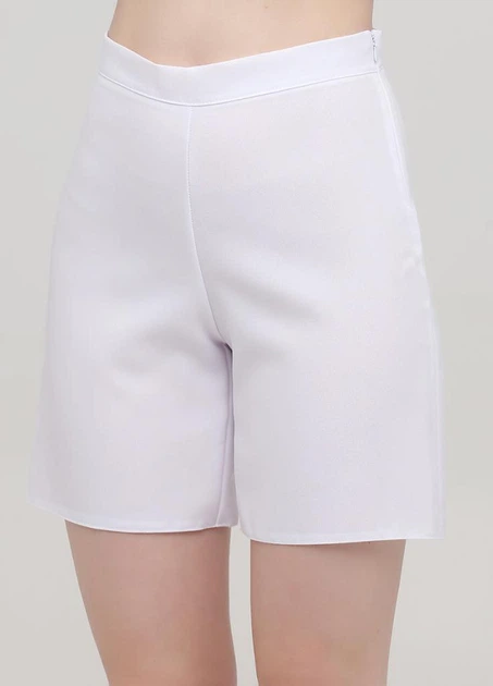 Белые женские шорты с высокой посадкой Подіум 28510-WHITE XXL Белый - Фото 3 Белые женские шорты с высокой посадкой Подіум 28510-WHITE XXL Белый - изображение 3
