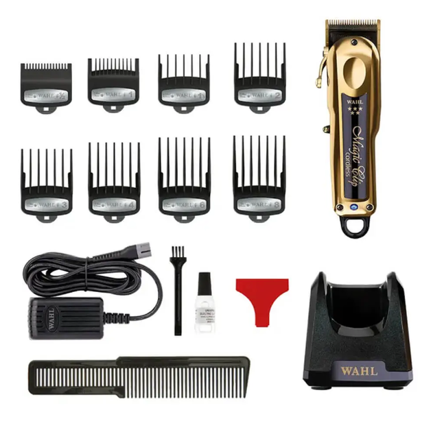 Професійний набір для стрижки Wahl Gold Limited Edition Cordless: машинка Magic Clip, тример Detailer - Фото 2 Професійний набір для стрижки Wahl Gold Limited Edition Cordless: машинка Magic Clip, тример Detailer - зображення 2