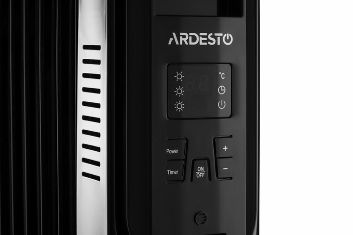 Обогреватель масляный ARDESTO OFH-E11X2, 25м2, 2500Вт, электр. упр-ние, 11 секций, пульт ДУ, черный - изображение 4