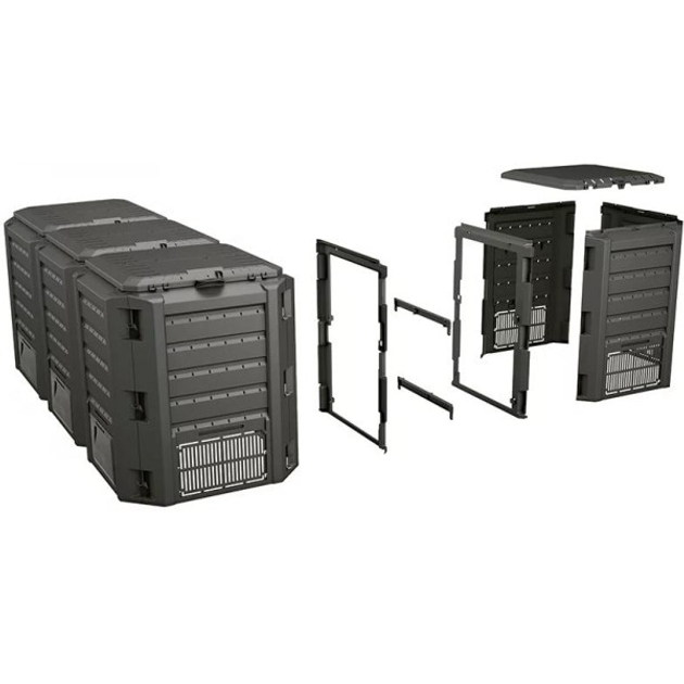 Модуль для компосту Prosperplast Module Compogreen 1200 л PIKLM1200C-S411 чорний Польша - изображение 3