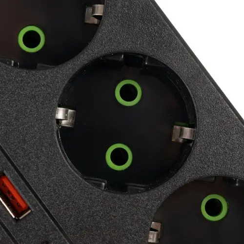 Розетка сетевая переноска удлинитель на 8 розеток 3 входа USB Type-C с подсветкой выключателя 21,5х4х13 см (478101-Prob) - изображение 4