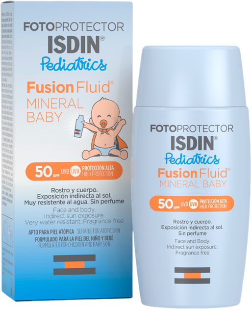 Krem przeciwsłoneczny dla dzieci Isdin Fotoprotector Pediatrics Fusion Fluid Mineral SPF50+ 50 ml (8470001788993) - obraz 1