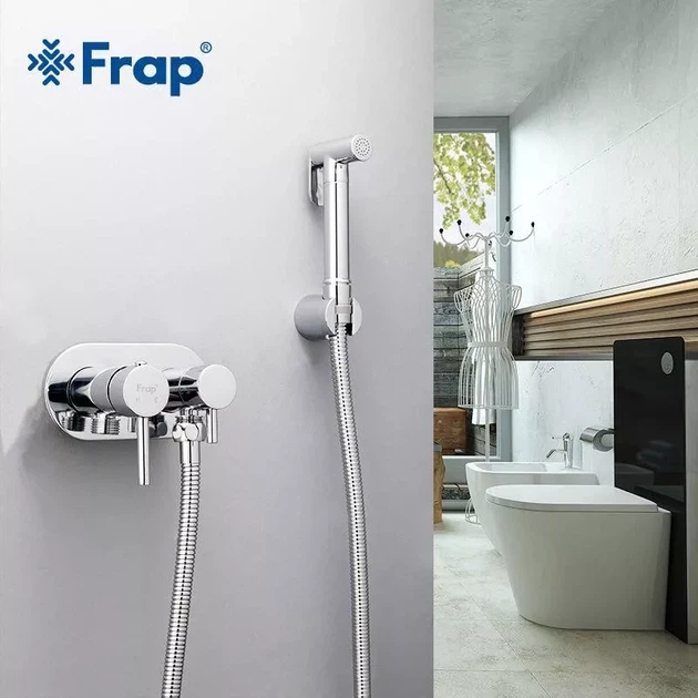 Гігієнічний душ Frap F7508 з приладовим краном 1/2", хром - зображення 2