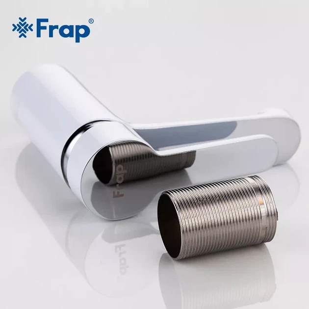 Смеситель для умывальника Frap F1041 белый/хром - изображение 3
