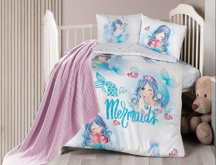 Комплект постільної білизни для немовлят First Choice Mermaid Бамбук Плед в'язаний 100х150 см - зображення 1