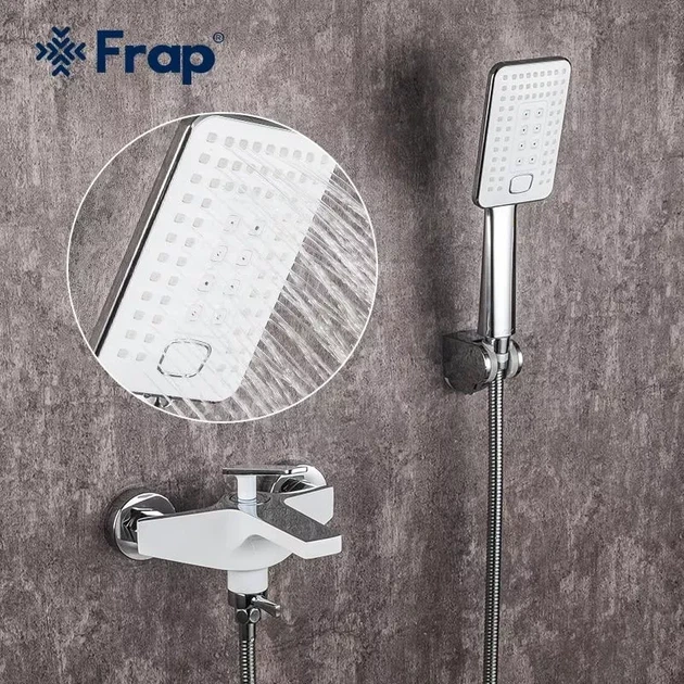 Змішувач для ванни Frap F3258, білий/хром - изображение 2