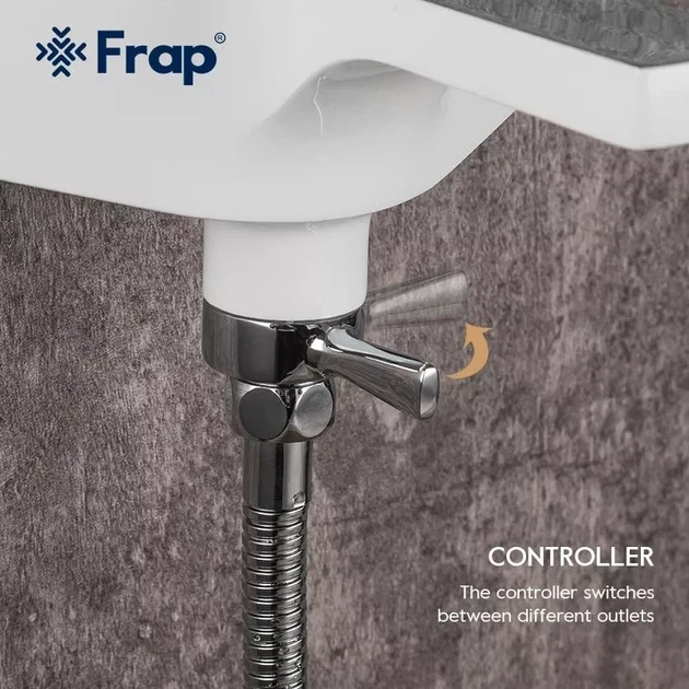 Змішувач для ванни Frap F3258, білий/хром - изображение 5
