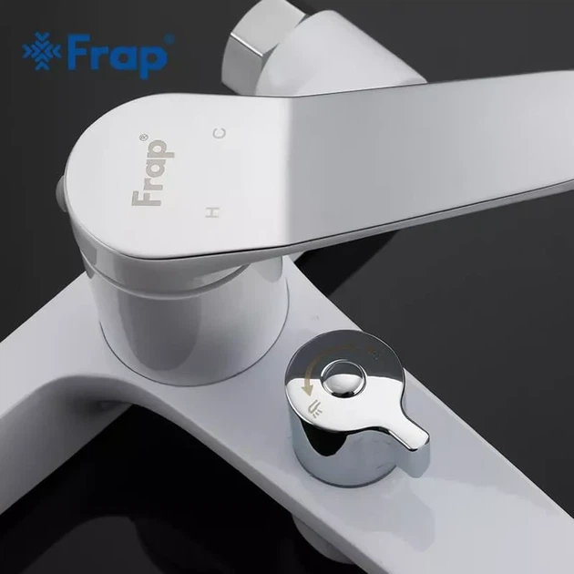 Змішувач для ванни Frap F3245, білий/хром - изображение 4