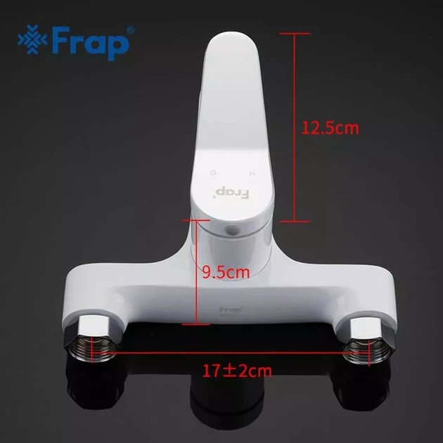Змішувач для ванни Frap F3245, білий/хром - изображение 6