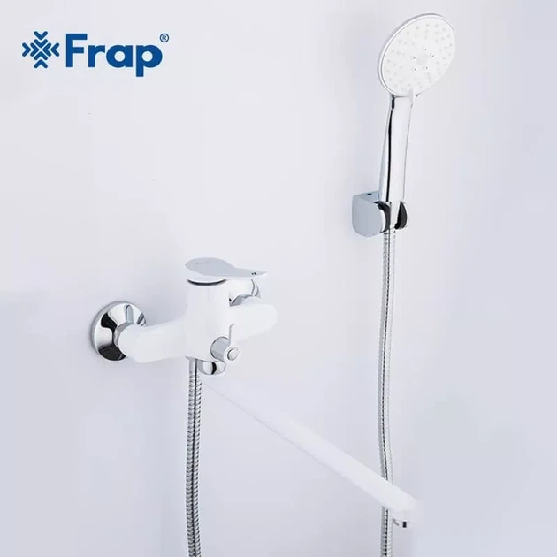 Змішувач для ванни Frap F2245, білий/хром - Фото 2 Змішувач для ванни Frap F2245, білий/хром - изображение 2