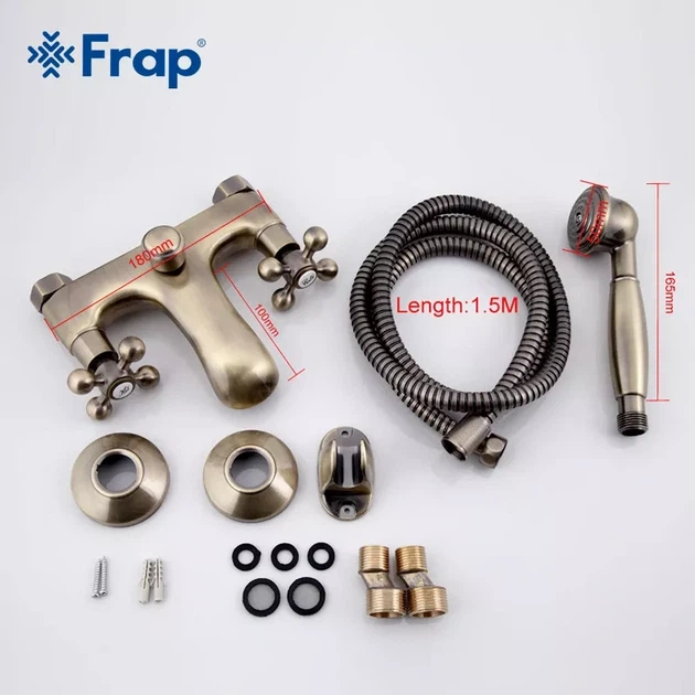 Змішувач для ванни Frap F3019-4, бронза - Фото 7 Змішувач для ванни Frap F3019-4, бронза - изображение 7