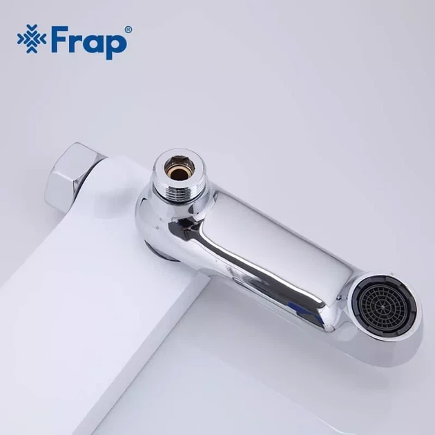 Змішувач для ванни Frap F3234, білий/хром - Фото 6 Змішувач для ванни Frap F3234, білий/хром - зображення 6