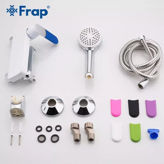 Змішувач для ванни Frap F3234, білий/хром - Фото 7 Змішувач для ванни Frap F3234, білий/хром - зображення 7