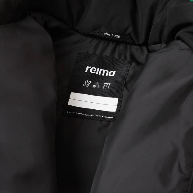 Детская демисезонная термо куртка 3 в 1 длинная для мальчика Reima Syddi 5100147B-89A0 104 см Зеленая (6438557096100) - изображение 6