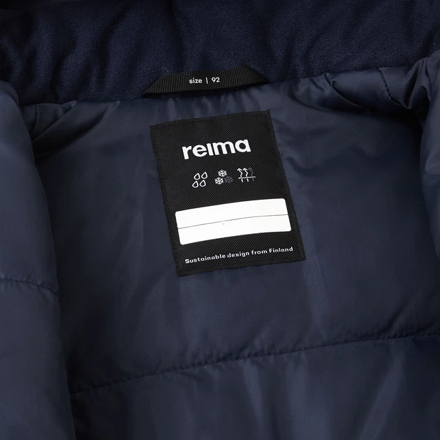 Детский зимний слитный термо комбинезон для мальчика Reima Tuohi 5100154A-6986 92 см Темно-синий (6438557115993) - изображение 7