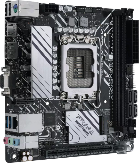Материнская плата Asus PRIME H610I-PLUS D4 CSM (s1700, Intel H610, PCI-Ex16) - изображение 2