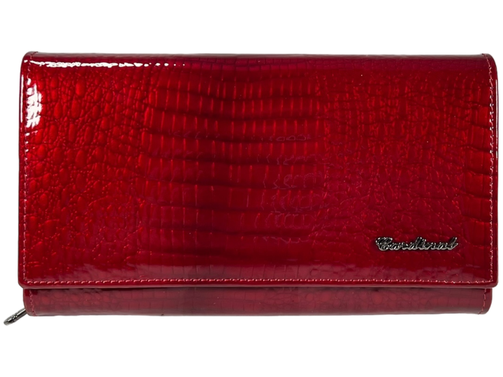 Стильный женский кошелек из натуральной кожи, красный, 5 отделений для купюр и 5 ячеек для карт Cardinal - Фото 1 Стильный женский кошелек из натуральной кожи, красный, 5 отделений для купюр и 5 ячеек для карт Cardinal - изображение 1