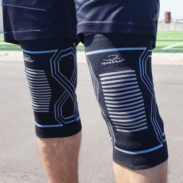 Наколенники спортивные PowerPlay PP-4099 Knee Support Черно/Синие S/M (пара) - Фото 2 Наколенники спортивные PowerPlay PP-4099 Knee Support Черно/Синие S/M (пара) - изображение 2
