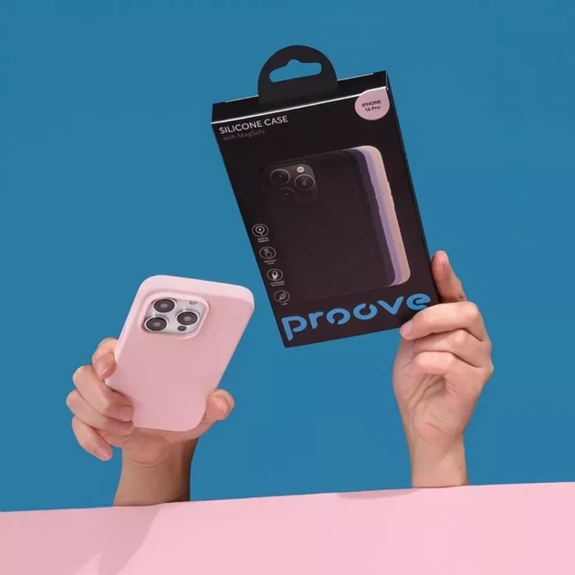 Чехол для iPhone 14 Pro| Proove Silicone Case with Magnetic Ring chalk pink - Фото 4 Чехол для iPhone 14 Pro| Proove Silicone Case with Magnetic Ring chalk pink - изображение 4
