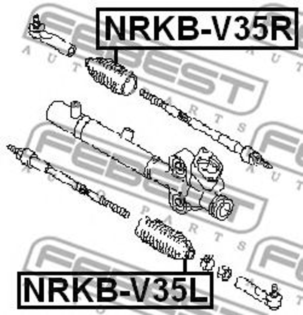 Пильовик рульової рейки Febest (NRKBV35R) - зображення 2