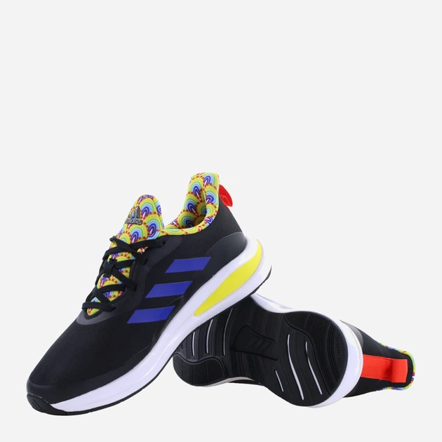 Buty sportowe chłopięce adidas FortaRun K HR1443 37.5 Czarne z niebieskim (4065426047950) - obraz 4