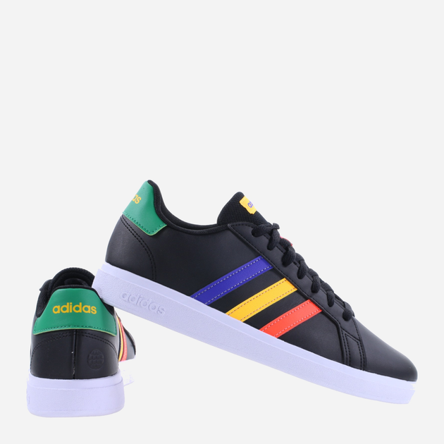 Підліткові кеди для хлопчика adidas Grand Court 2.0 K HP8909 38.5 Чорні з різнокольоровим (4066746174029) - зображення 3