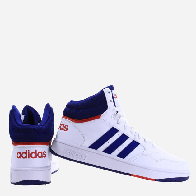 Tenisówki chłopięce adidas hoops 3.0 Mid K GZ9647 36 Biały/Niebieski (4066746069097) - obraz 2