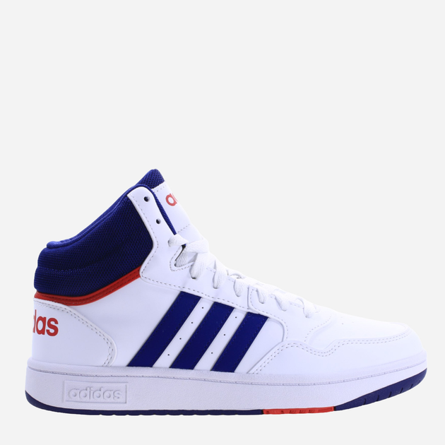 Tenisówki chłopięce adidas hoops 3.0 Mid K GZ9647 37.5 Biały/Niebieski (4066746069080) - obraz 1