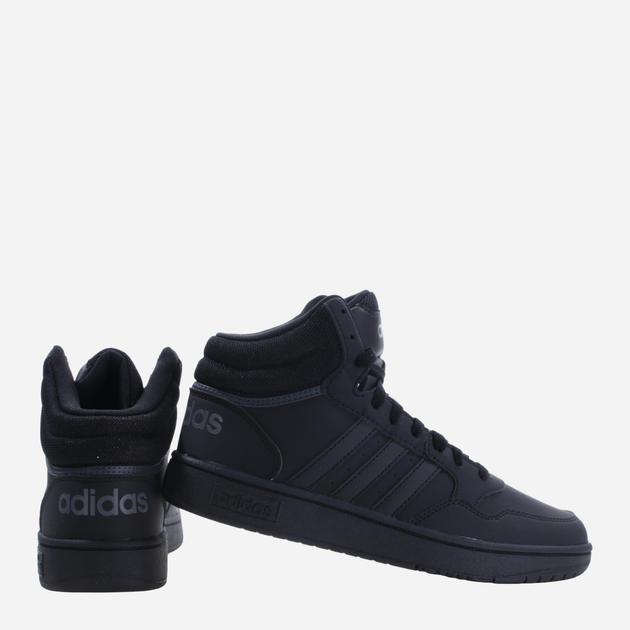 Підліткові кеди для хлопчика adidas hoops 3.0 Mid K HR0228 36 Чорні (4065415596445) - зображення 2