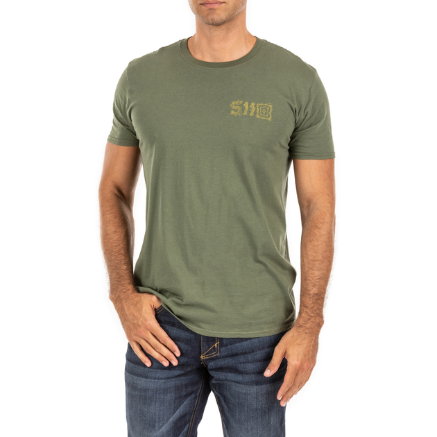 Футболка с рисунком 5.11 Tactical® Stay Sharp L Military Green - изображение 1