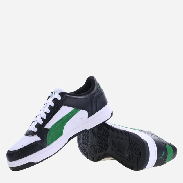 Sneakersy chłopięce Puma Rebound JOY Lo Jr 381984-13 37 Biały/Zielony (4065452844554) - obraz 4