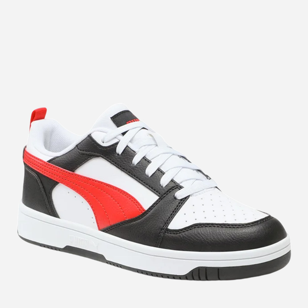 Sneakersy chłopięce Puma Rebound v6 Lo Jr 393833-04 38.5 Biały/Czerwony (4099683233443) - obraz 4