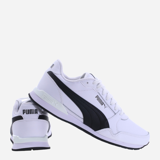 Buty sportowe młodzieżowe dla dziewczynki Puma ST Runner v3 L Jr 384904-07 35.5 Białe z czarnym (4065449542845) - obraz 3